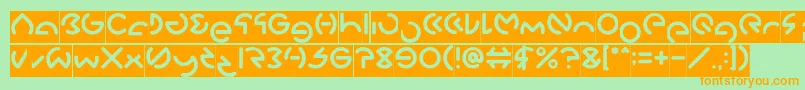 GABRIELLE Inverse Font – Orange Fonts on Green Background