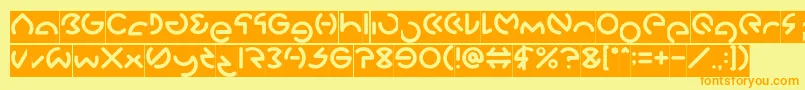 GABRIELLE Inverse Font – Orange Fonts on Yellow Background