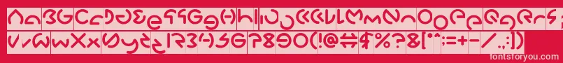 GABRIELLE Inverse Font – Pink Fonts on Red Background