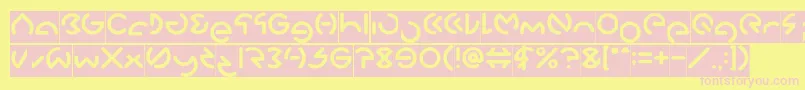 GABRIELLE Inverse Font – Pink Fonts on Yellow Background
