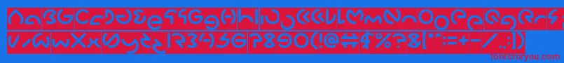GABRIELLE Inverse Font – Red Fonts on Blue Background