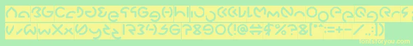 GABRIELLE Inverse Font – Yellow Fonts on Green Background