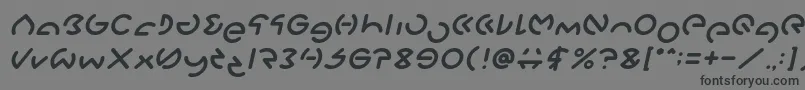 Czcionka GABRIELLE Italic – czarne czcionki na szarym tle