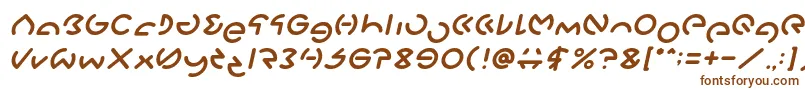 GABRIELLE Italic-fontti – ruskeat fontit valkoisella taustalla