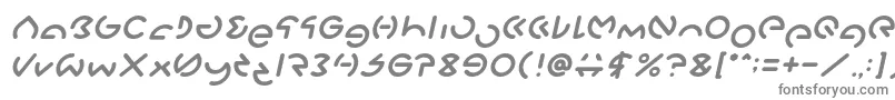 フォントGABRIELLE Italic – 白い背景に灰色の文字