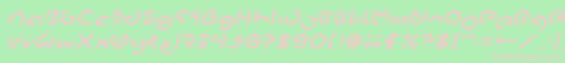 GABRIELLE Italic Font – Pink Fonts on Green Background