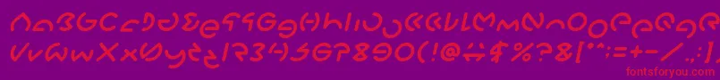 fuente GABRIELLE Italic – Fuentes Rojas Sobre Fondo Morado