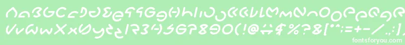 GABRIELLE Italic Font – White Fonts on Green Background