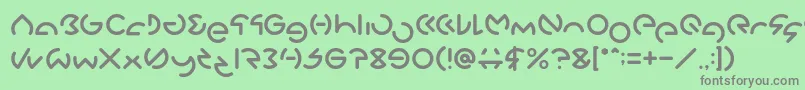 フォントGABRIELLE Light – 緑の背景に灰色の文字