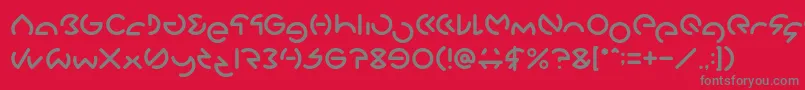 フォントGABRIELLE Light – 赤い背景に灰色の文字