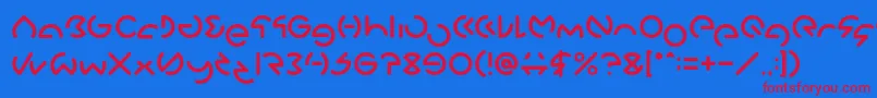 GABRIELLE Light Font – Red Fonts on Blue Background
