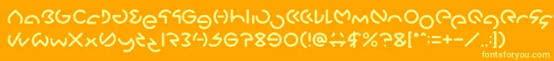 GABRIELLE Light Font – Yellow Fonts on Orange Background