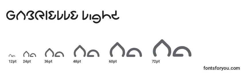 GABRIELLE Light Font Sizes