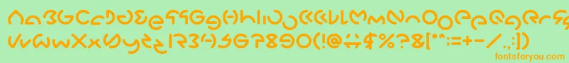 GABRIELLE Font – Orange Fonts on Green Background