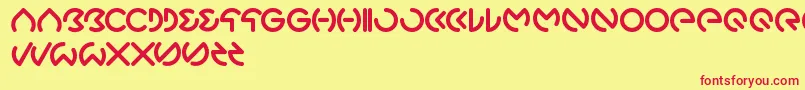 Gabrielle Font – Red Fonts on Yellow Background