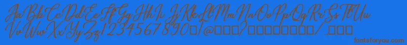 Gabryna Font – Brown Fonts on Blue Background