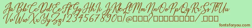 Gabryna Font – Brown Fonts on Green Background