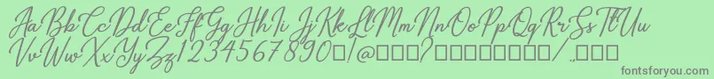 Gabryna Font – Gray Fonts on Green Background