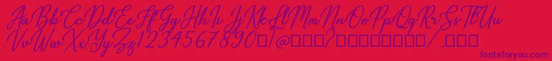 Gabryna Font – Purple Fonts on Red Background