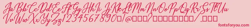 Gabryna-Schriftart – Rote Schriften auf rosa Hintergrund