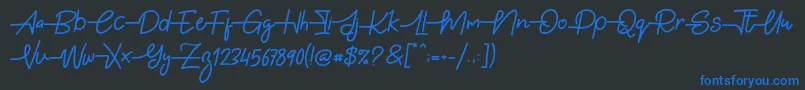 fuente Gabuek Script – Fuentes Azules Sobre Fondo Negro