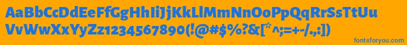 AlegreyasansBlack Font – Blue Fonts on Orange Background
