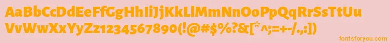 AlegreyasansBlack Font – Orange Fonts on Pink Background