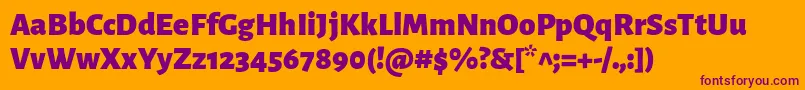 AlegreyasansBlack Font – Purple Fonts on Orange Background