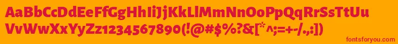 AlegreyasansBlack Font – Red Fonts on Orange Background