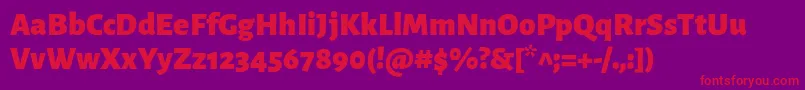 AlegreyasansBlack Font – Red Fonts on Purple Background