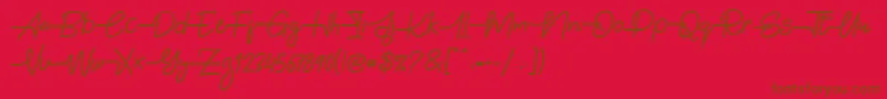 Шрифт Gabuek Script – коричневые шрифты на красном фоне