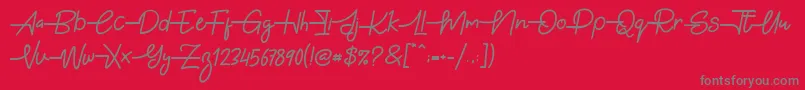 Police Gabuek Script – polices grises sur fond rouge