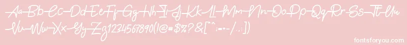 fuente Gabuek Script – Fuentes Blancas Sobre Fondo Rosa