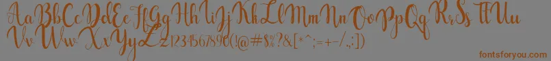 More about gabylia Font gabylia Font – Brown Fonts on Gray Background