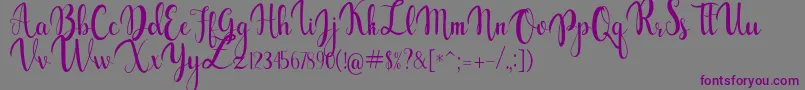 gabylia Font – Purple Fonts on Gray Background