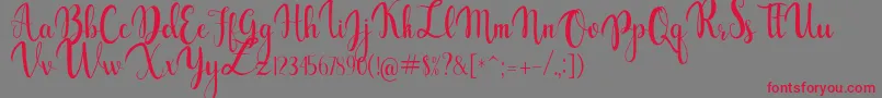 gabylia Font – Red Fonts on Gray Background