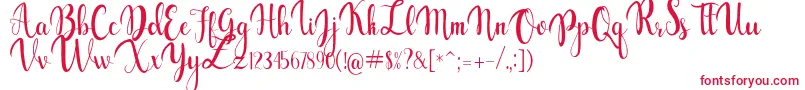 gabylia Font – Red Fonts on White Background