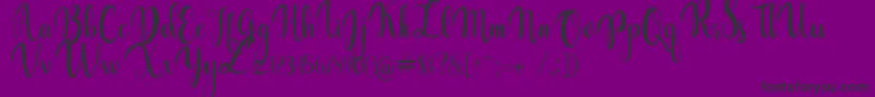 Fonte gabylia – fontes pretas em um fundo violeta
