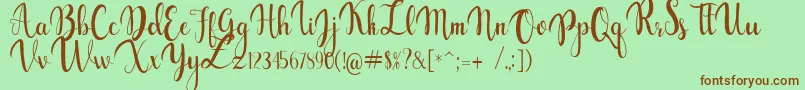 gabylia Font – Brown Fonts on Green Background