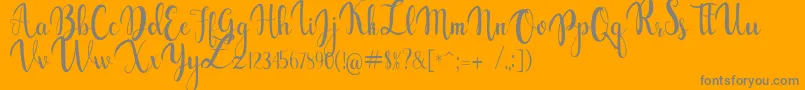 gabylia Font – Gray Fonts on Orange Background