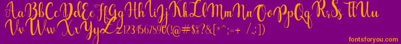 Шрифт gabylia – оранжевые шрифты на фиолетовом фоне
