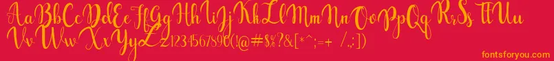 gabylia Font – Orange Fonts on Red Background