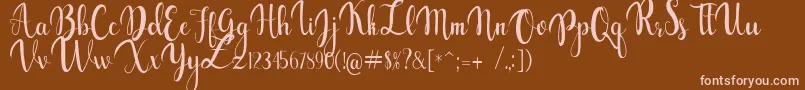 gabylia Font – Pink Fonts on Brown Background