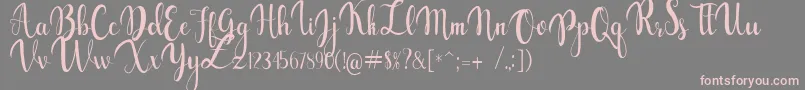 gabylia Font – Pink Fonts on Gray Background