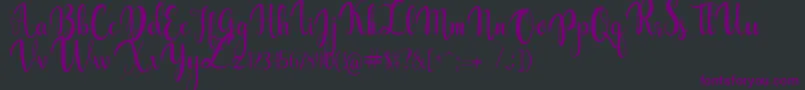 Шрифт gabylia – фиолетовые шрифты на чёрном фоне