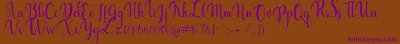 gabylia Font – Purple Fonts on Brown Background