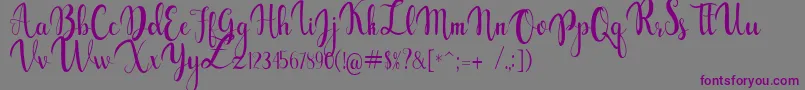 Шрифт gabylia – фиолетовые шрифты на сером фоне