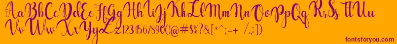 Шрифт gabylia – фиолетовые шрифты на оранжевом фоне