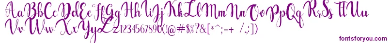 gabylia Font – Purple Fonts on White Background