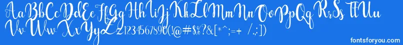 Шрифт gabylia – белые шрифты на синем фоне